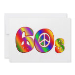 60s Peace Sign invitations