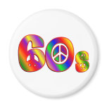 60s Peace Sign Refrigerator Magnets