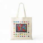 60s Peter Max style Lady Liberties Polka dot Bag