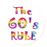 60s Rule Round Stickers
