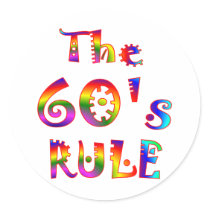 60s Rule Round Stickers