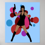 60's Spy Girl Print