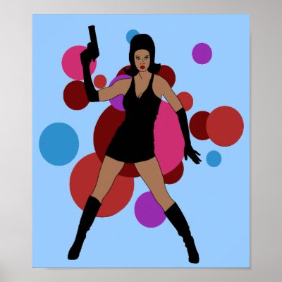 60's Spy Girl Print by JerryLambert