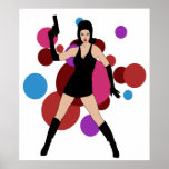 60's Spy Girl Print