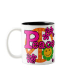 60s Style Peace Mugs
