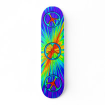 60s Style Peace Sign Skateboard