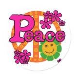 60s Style Peace Sticker