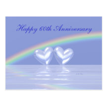 60th Anniversary Diamond Hearts Post Cards