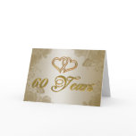 60th anniversary gold satin cards