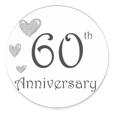 60th anniversary round stickers by lwilli38