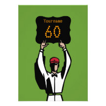 60th Birthday Football Party Invitation - Official