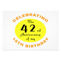 60th Birthday Gag Gift Custom Invites