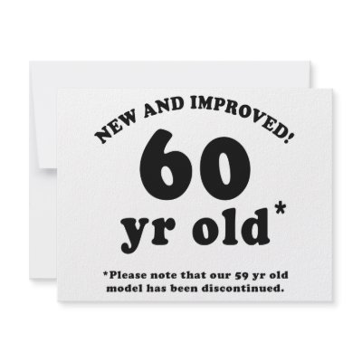 60th Birthday Gag Gifts Personalised Invite by birthdaygifts