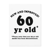 60th Birthday Gag Gifts Post Card