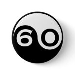 60th Birthday Gifts Buttons