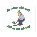 60th Birthday Golfer Gag Gift Post Card