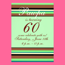 60th birthday Invitation invitations