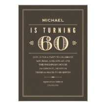60th Birthday Invitations for Men