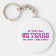 60th Birthday Key Chain
