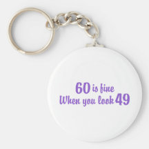 60th Birthday Key Chain
