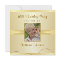 60th Birthday Party - Custom Photo Invitations