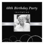 60th Birthday Party Custom Photo Invitations