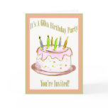 60th Birthday Party Invitation Card