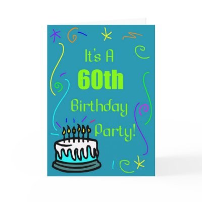60th Birthday  Party Invitation Card by freespiritdesigns