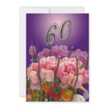 60th Birthday Party Invitation Tulips
