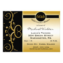 60th Birthday Party Invitations