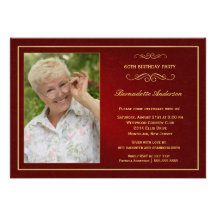 60th Birthday Party Invitations - Add your photo