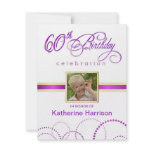 60th Birthday Party Invitations - with Monogram