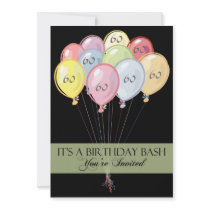 60th Birthday Party Personalised Invitation