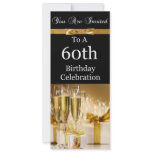60th Birthday Party Personalised Invitation