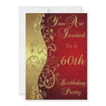 60th Birthday Party Personalised Invitation