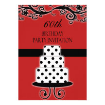 60th Birthday Party Personalised Invitation