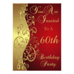60th Birthday Party Personalised Invitation invitations