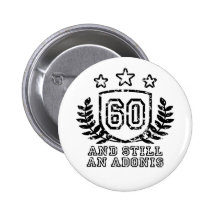 60th Birthday Pinback Button