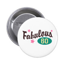 60th Birthday Pinback Button