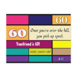 60th Birthday Postcard