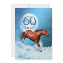 60th birthday Spirit horse party invitation