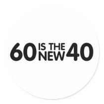 60th birthday round sticker