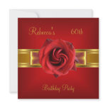 60th Colourful Royal Red Flower Yellow Gold Bow