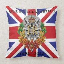 60th Diamond Jubilee Celebration Throw Pillows