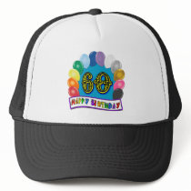 60th Happy Birthday Balloons Merchandise Trucker Hat