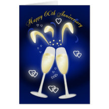60th Wedding Anniversary Diamond Wedding Greeting Cards