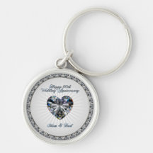 60th Wedding Anniversary Key Chain