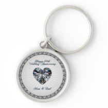 60th Wedding Anniversary Key Chain
