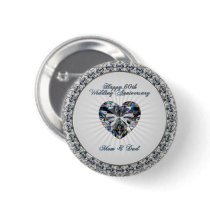 60th Wedding Anniversary Magnet Pins