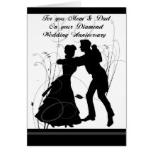60th Wedding Anniversary Mum & Dad Cards